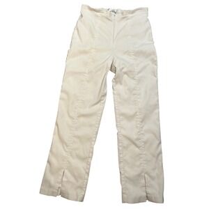 Vintage Joseph Ribkoff High Waist Split Hem White Pants Trouser Coquette Size 10